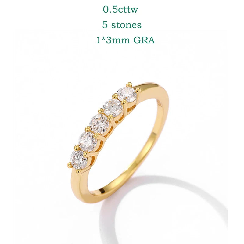 Brilliant 0.7CT Moissanite Eternity Band | 3mm Stackable Ring in S925 Sterling Silver