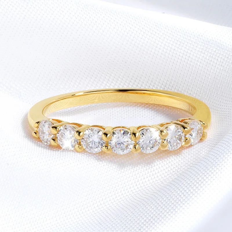 Brilliant 0.7CT Moissanite Eternity Band | 3mm Stackable Ring in S925 Sterling Silver