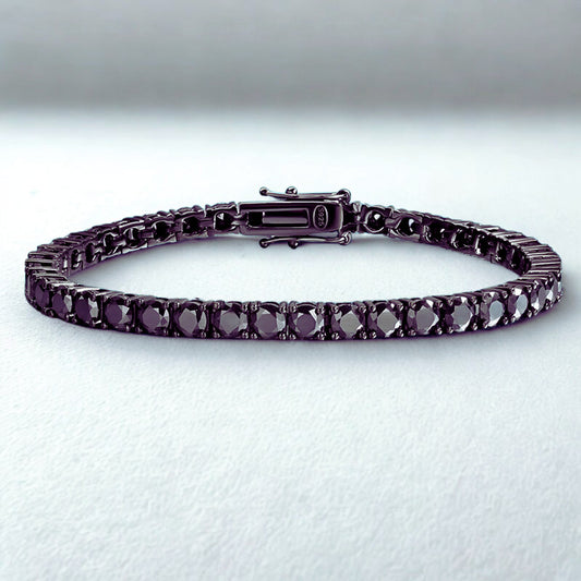 3/4/5MM Black Moissanite Tennis Bracelet for Women Hip Hop Full Diamond Men's Bracelet 100% 925 Sterling Silver Wholesale